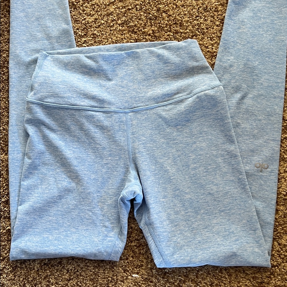 Women’s Small ALO YOGA Alosoft Highlight Yoga Leggings Marina Blue Heathered